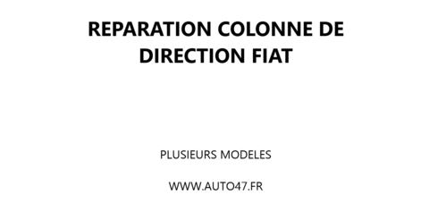 REPARATION COLONNE DE DIRECTION FIAT
